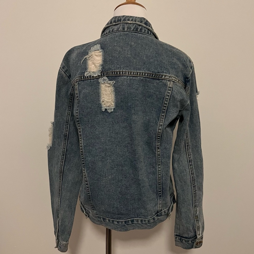 Distressed Jean Jacket - Picture 3 of 8